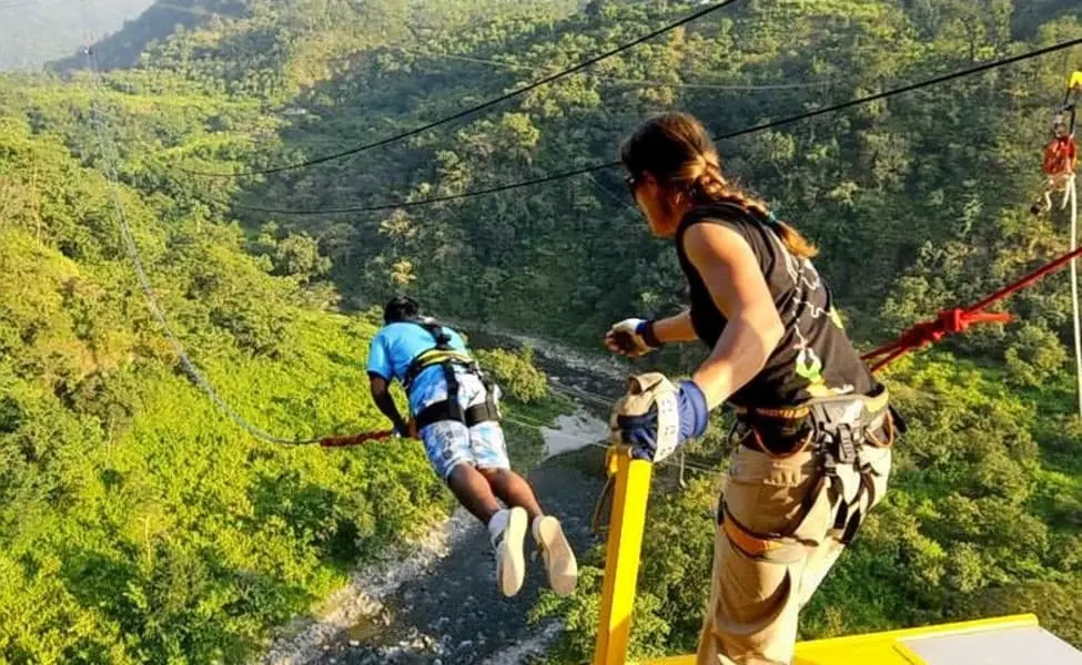 bungee jumping in jim corbett